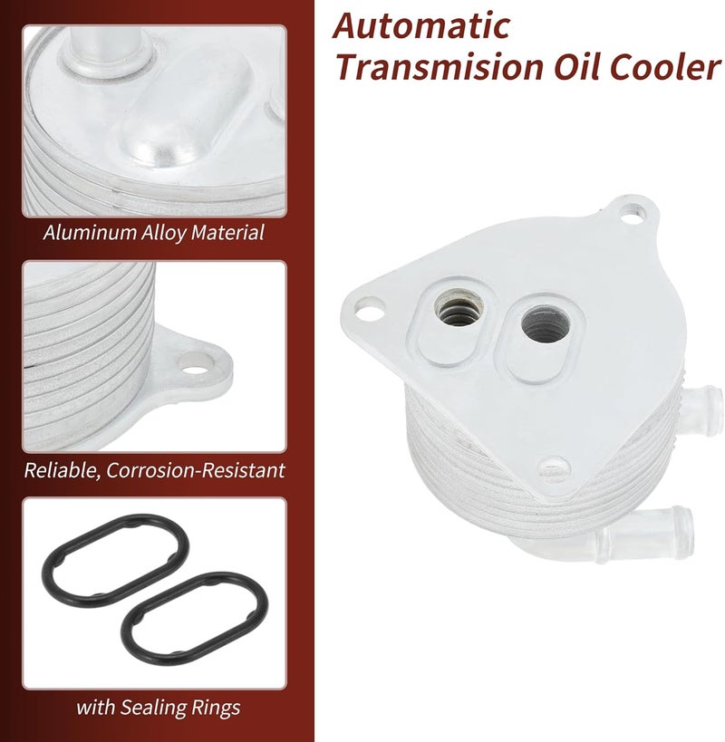 VekAuto No.68373829AA/68369628AA Engine Oil Cooler for Jeep Compass 2018-2022 2.4L L4 Aluminum Automatic Transmission Oil Cooler with Gaskets - Image 5